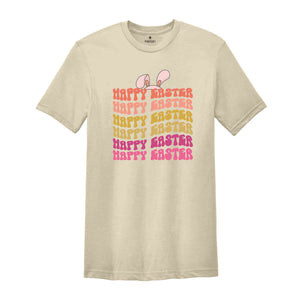 Retro Happy Easter Shirt, Bunny Shirt, Retro Easter Tee, Easter T-Shirt, Kids Easter Shirt, Easter Day Gift, Easter Party Shirt, Cute Bunny