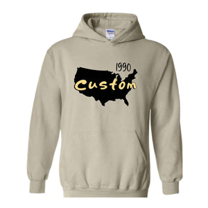 Custom your State Hoodie, States Hoodie, Taxes Hoodie, Boston Hoodie, States Name, Custom Date the state was founded Hoodie