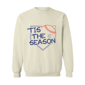 Tis The Season Baseball Sweahirt, Women's Aesthetic Baseball Sweatshirt, Baseball Player Gifts, Baseball Mom Sweatshirt, Baseball Team Tshir