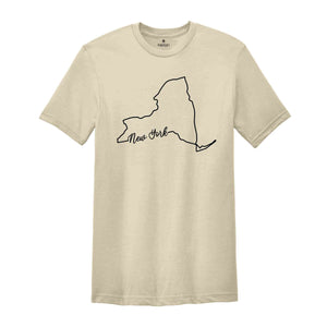 New York State Shirt, The USA State Shirt, New York USA Shirt, New York Map Outline Shirt, US Outline Shirt, United States Shirt