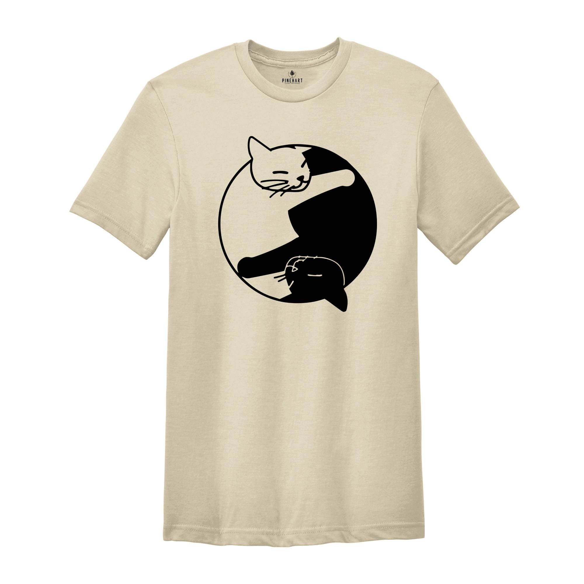 Cat Shirt Yin Yang T-shirt, Funny Cat Shirt, Cat Mom Gift, Cat Sweatshirt, Cat Mom Sweater, Yin Yang Cat Sweatshirt, Cat Lover Gift