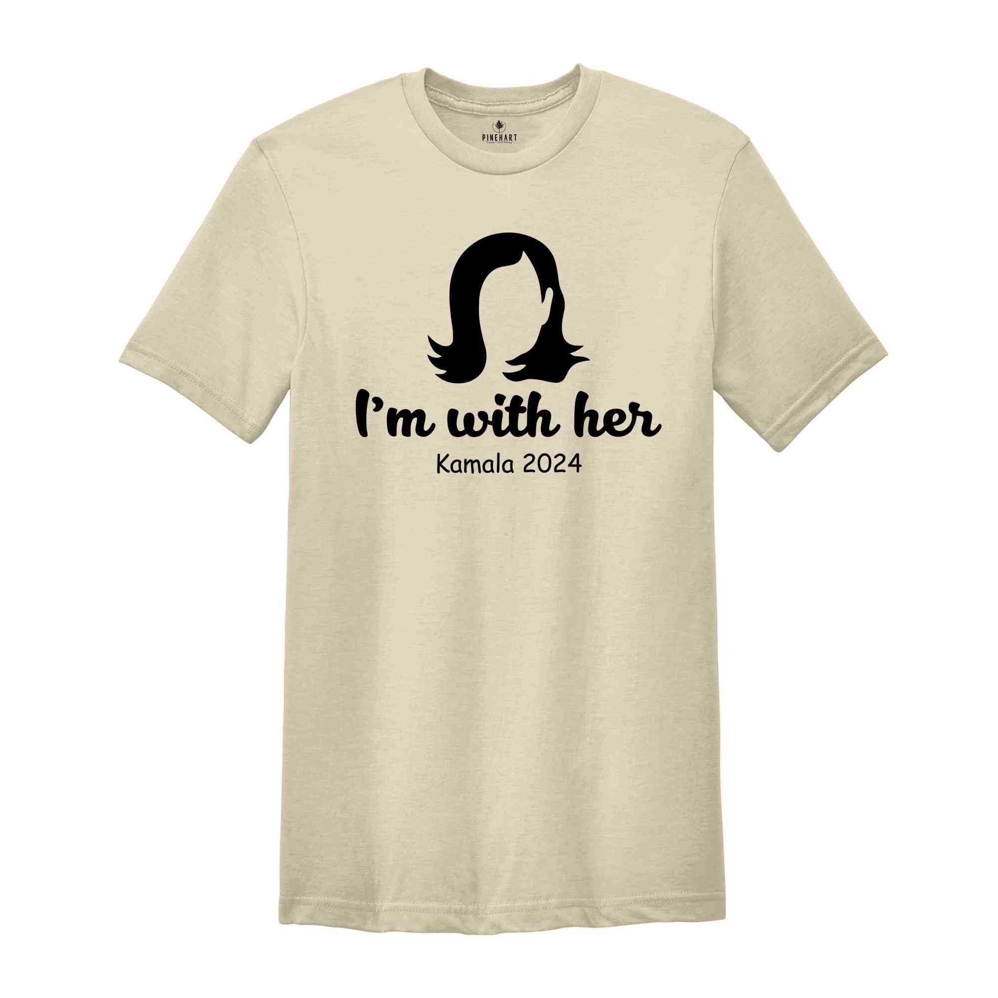 I'm with Her Shirt, Kamala Harris Shirt, Democratic Voter Shirt, Shirt for Liberals, Reproductive Rights, Feminist Shirt