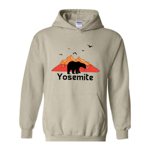 National Park Hoodie, National Park Name Hoodie, Bear Hoodie, Yosemite Hoodie, Mountains Hoodie, Landscape Hoodie