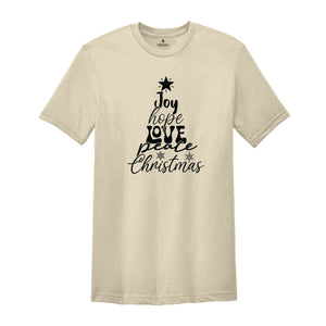 Joy Hope Love Peace Christmas Shirt, Christmas Shirt, Joy Tee, Hope Shirt, Peace Tee, Love Tee, Christmas Shirt, Snowflakes Shirt