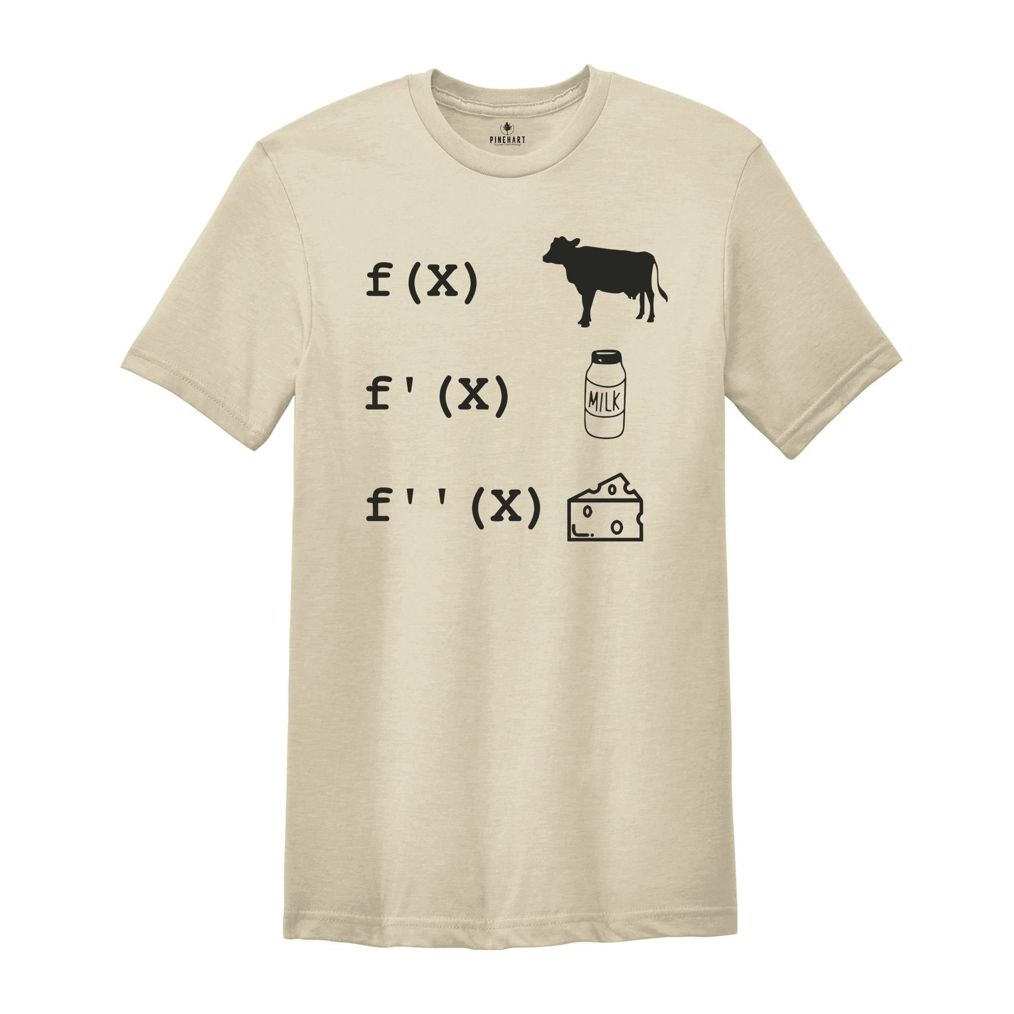 Algebra Teacher, Calculus Teacher, Funny Math T-shirt, Nerdy T-shirt, Geeky T-shirt, Math Teacher gift, Back To School, Cow Milk Cheese Tee