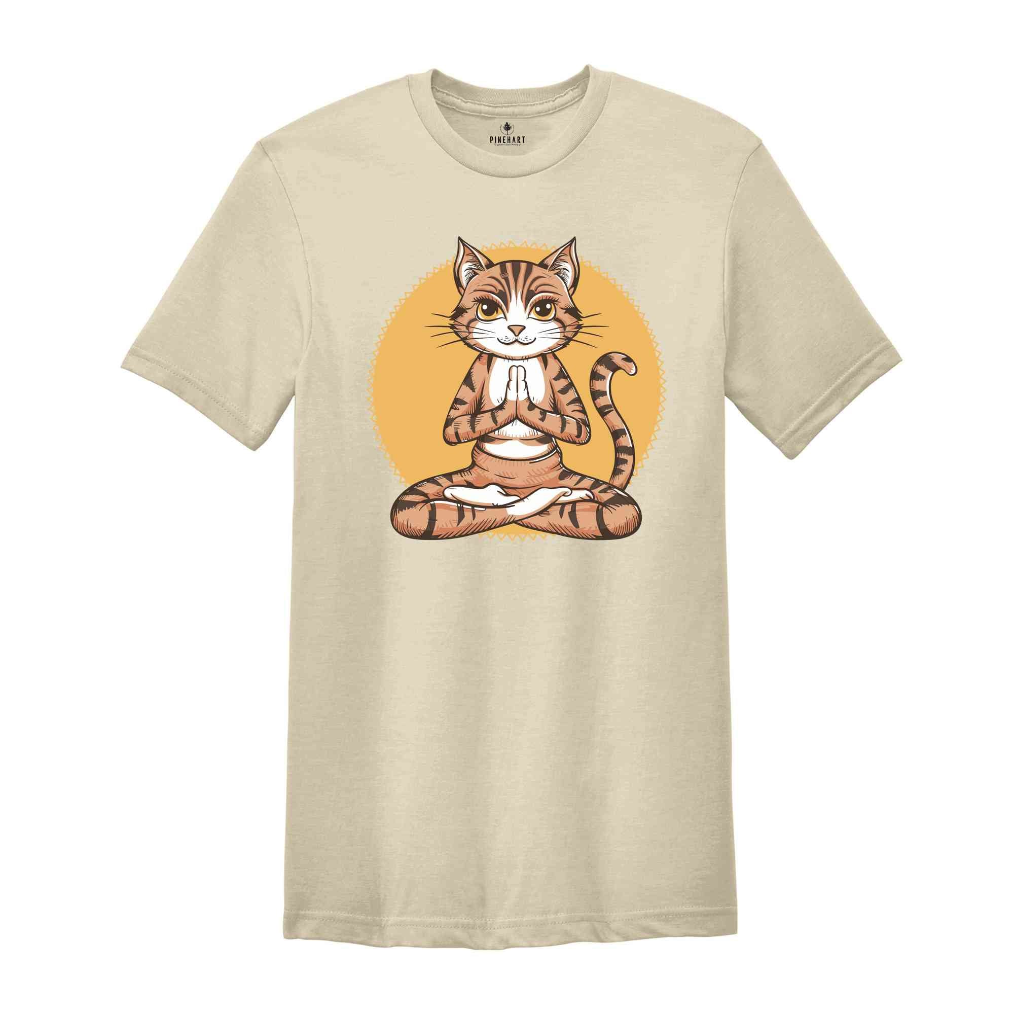 Cat Yoga Shirt, Cute Cat Yoga, Funny Meditation, Yoga Gifts, Cat Lovers Shirt, Cat Gift, Meditation Shirt, Namaste Shirt