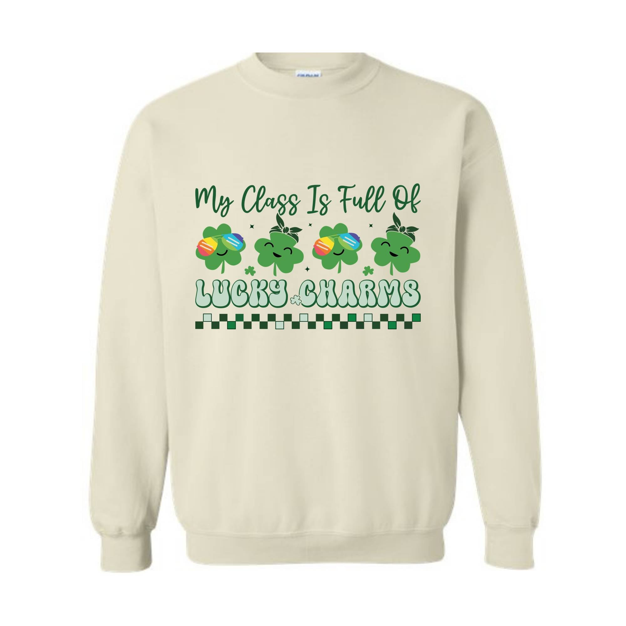 My Class Is Full Of Lucky Charms Sweatshirt, Teacher Patrick Day Sweatshirt, Irish Teacher Sweatshirt, One Lucky Teacher, Shamrock Sweater