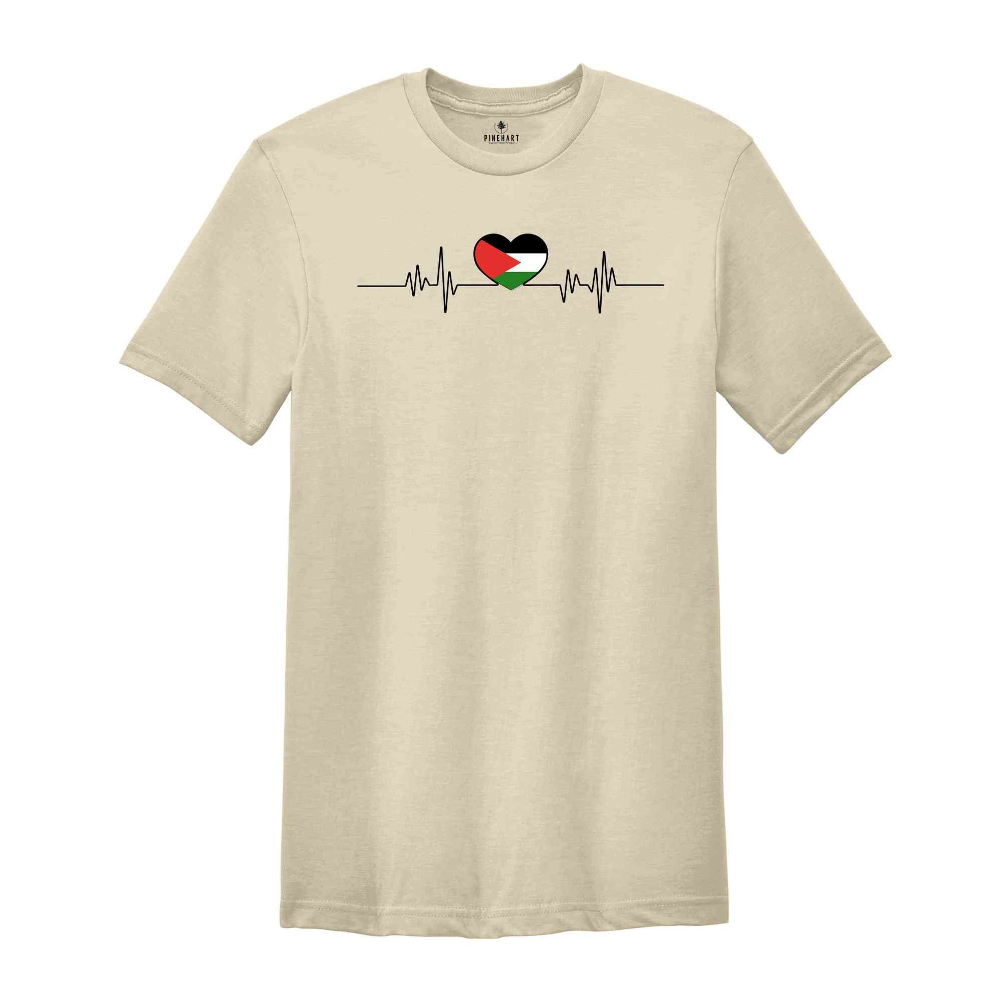 Free Palestine Shirt, Palestine Tee, Support Palestine, Equality Shirt, Palestine Heart Rate Tee, Save Palestine, Save Gaza, Palestine Flag