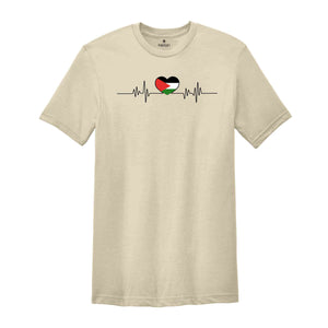 Free Palestine Shirt, Palestine Tee, Support Palestine, Equality Shirt, Palestine Heart Rate Tee, Save Palestine, Save Gaza, Palestine Flag