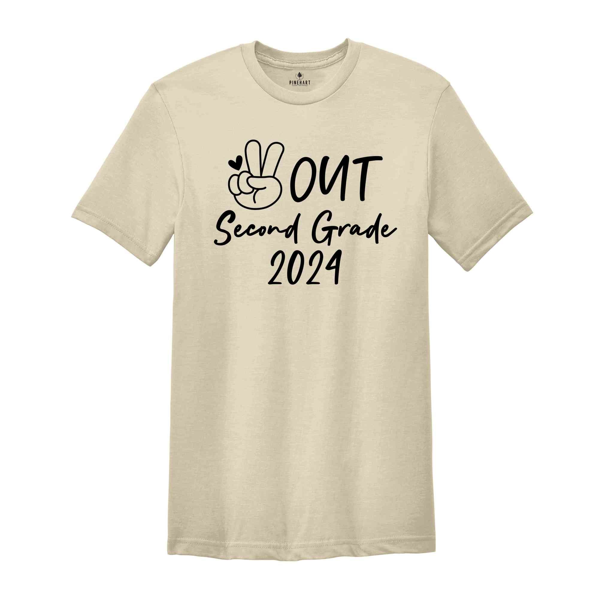 Peace Out Second Grade 2024 Shirt, End Of The School Shirt, Last Day Of School Shirt, Kids Graduation Shirt, Tie Dye Shirt, 2nd Grade Shirt