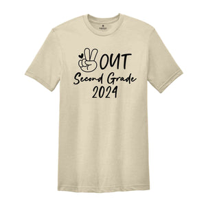 Peace Out Second Grade 2024 Shirt, End Of The School Shirt, Last Day Of School Shirt, Kids Graduation Shirt, Tie Dye Shirt, 2nd Grade Shirt