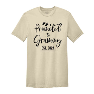 Promoted to Grammy Est 2024 Shirt, New Grandma Shirt, Nana Shirt, Funny Gender Reveal Shirt, New Grandparents Shirt, Matching Grandma Shirt