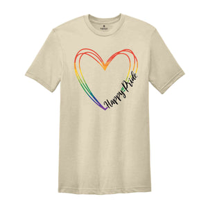 Happy Pride Shirt, Pride Month Shirt, Pride Heart Shirt, Pride Rainbow Shirt, Rainbow Heart Shirt, Pride Month Gift, Bisexual Shirt