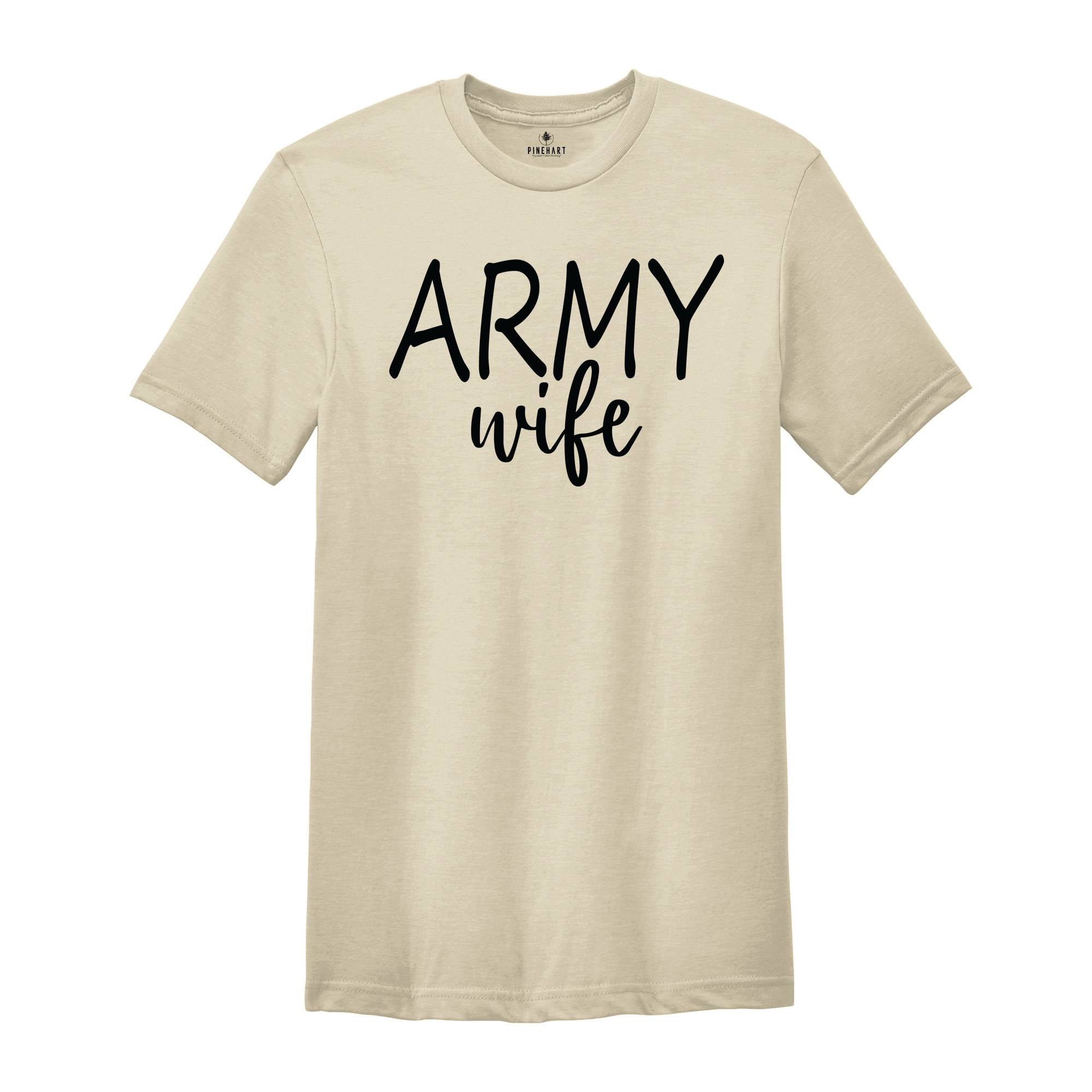 Custom Army Wife T-Shirt, Personalized Army Wife T-Shirt, Army Shirt For Wife, Custom Army Wife Gift