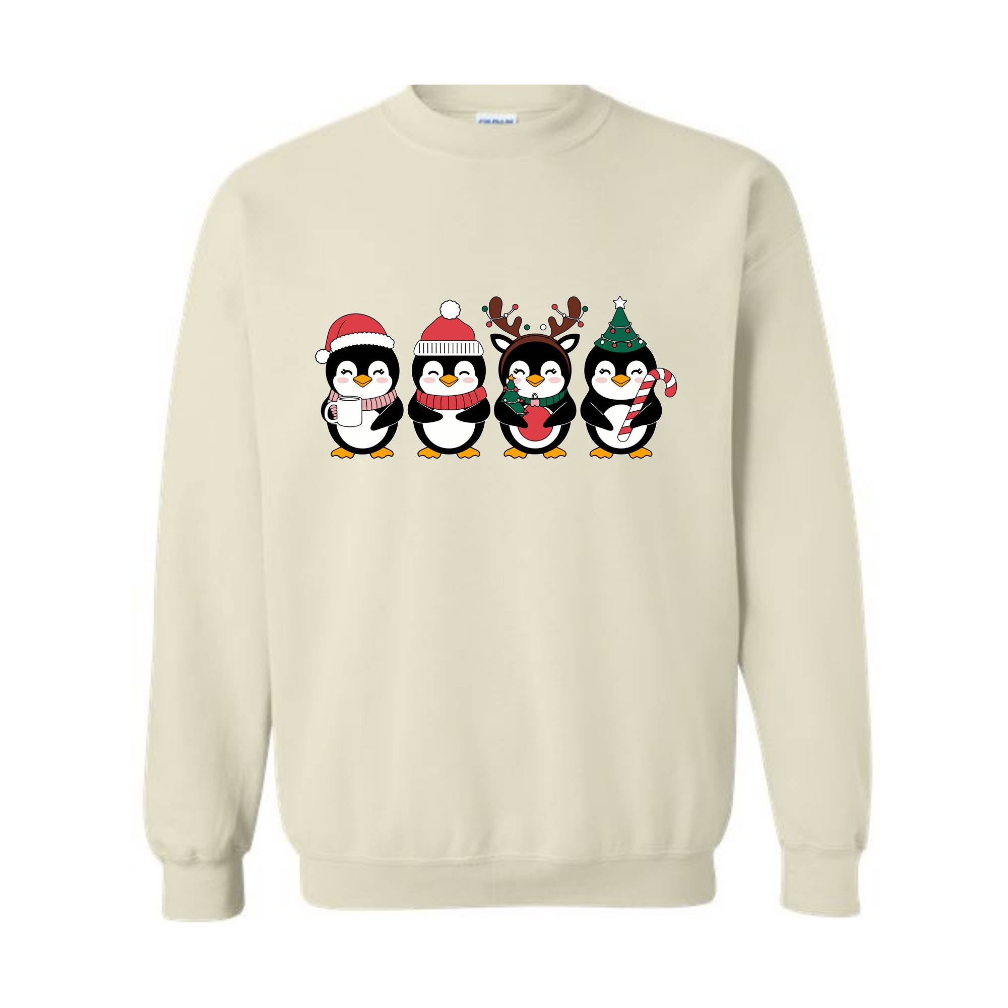 Penguin Christmas Sweatshirt, Cute Penguin Sweat, Penguin Lover Sweatshirts, Christmas Gift, Animal Lover Gift