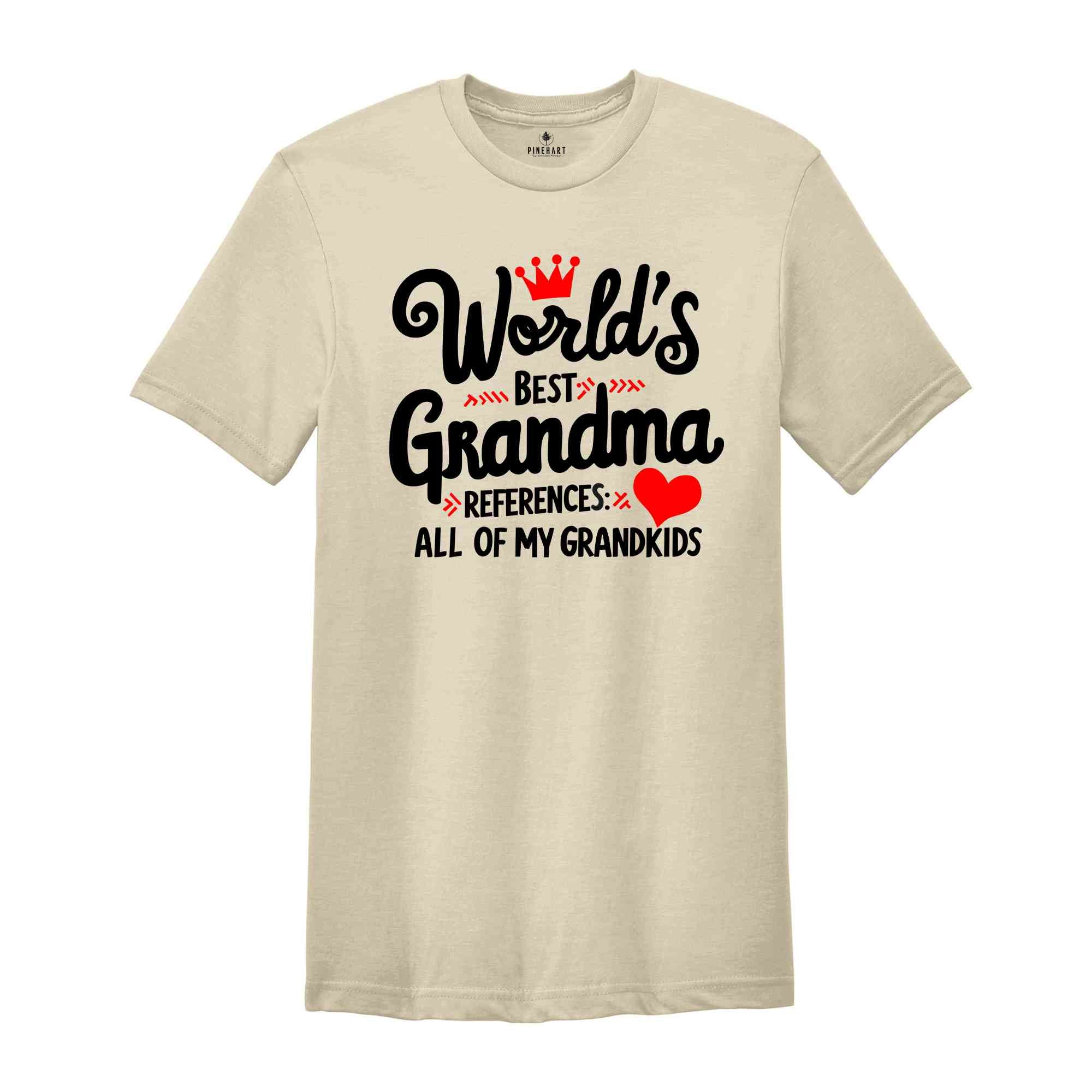 World's Best Grandma Shirt, According to My Grandkids T-Shirt, Mother's Day Gift for Grandma Tee, Gift For Grandma