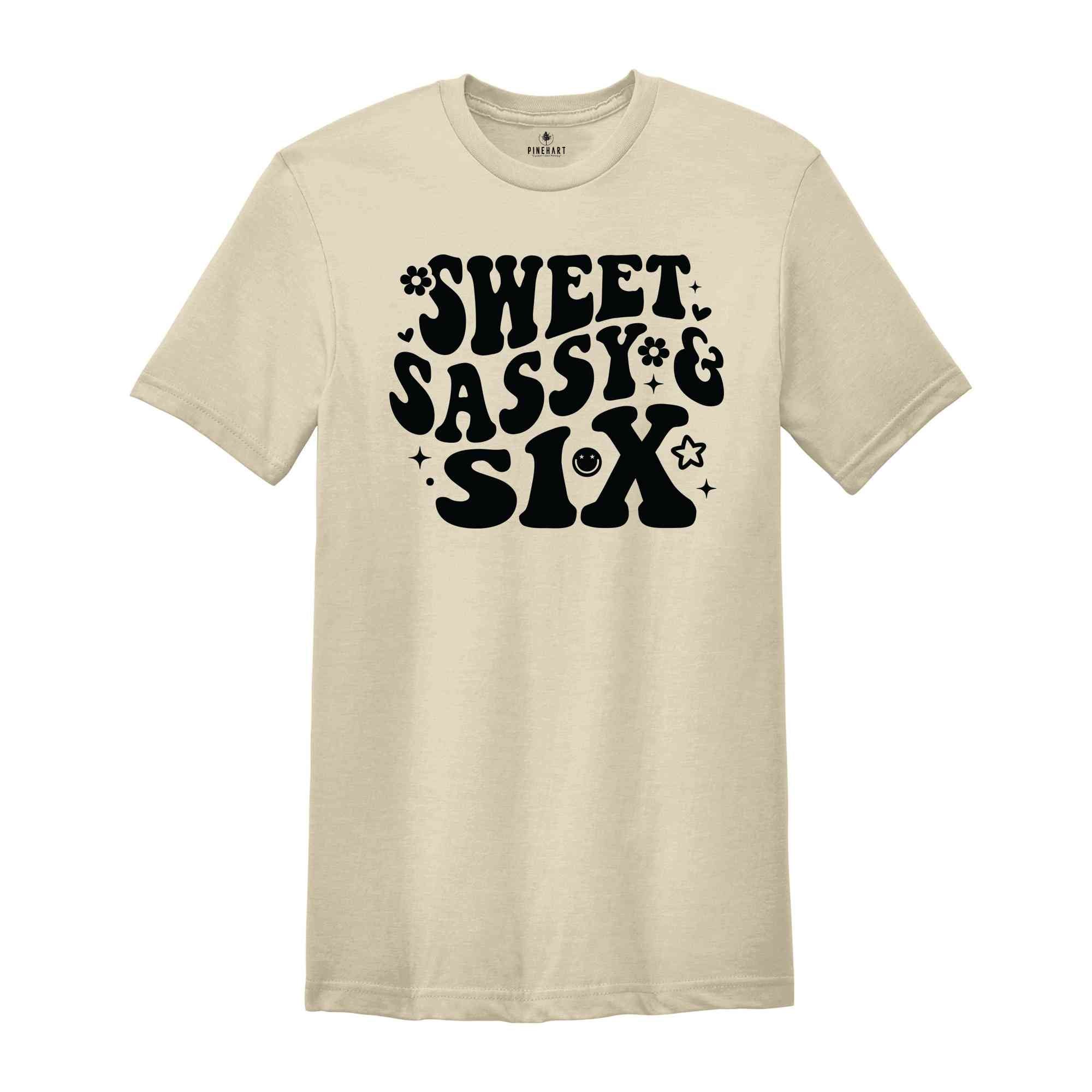 Sweet Sassy Six Shirt, Birthday Girl Shirt, Cute Birthday Shirt, Tie Dye Shirt, Birthday Party Shirt Girl, Birthday Gift, Kids Tshirt