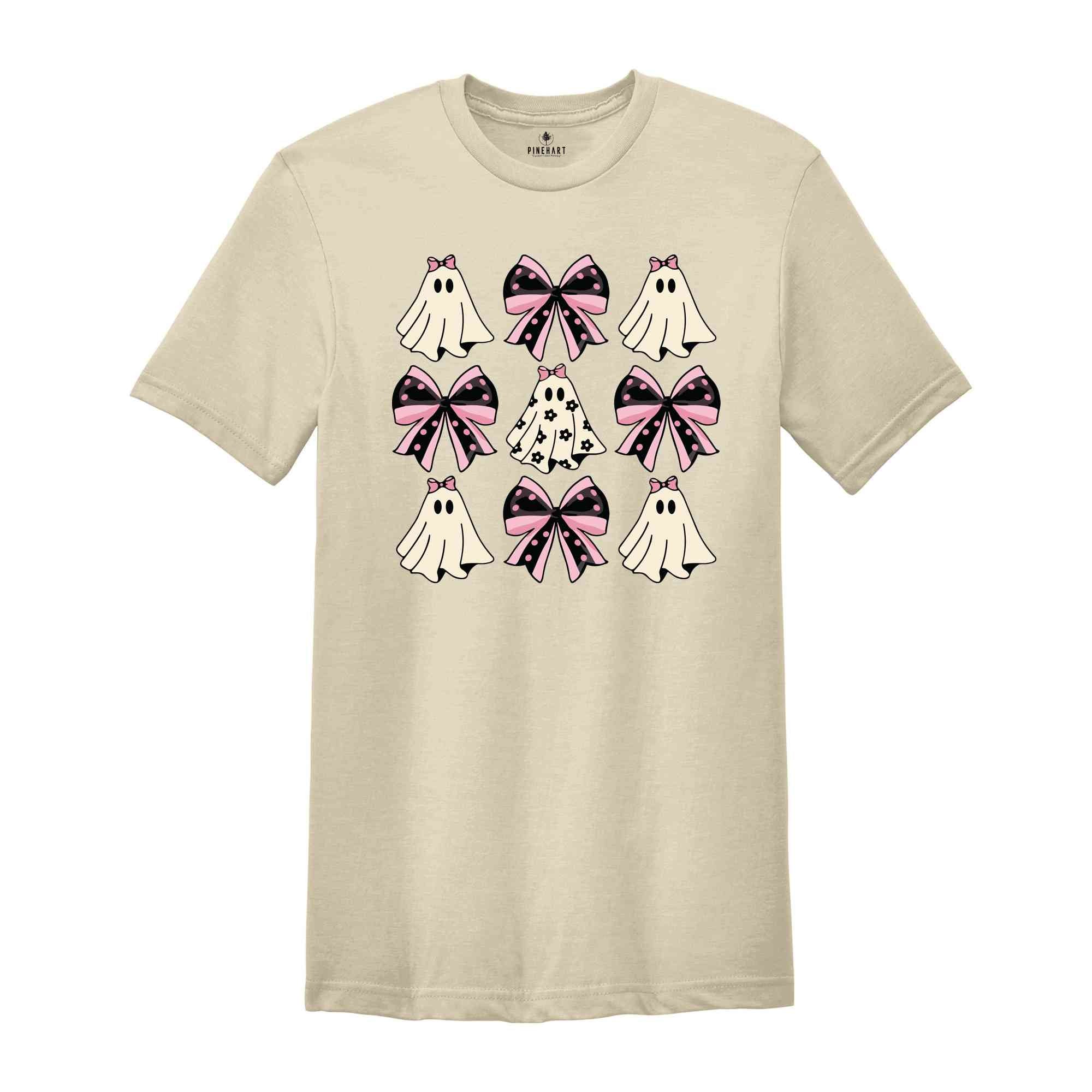 Retro Halloween Shirt, Coquette Halloween Shirt, Cute Ghost Shirt, Girly Coquette Shirt, Halloween Shirt, Ghosts Shirt, Coquette Bow Shirt