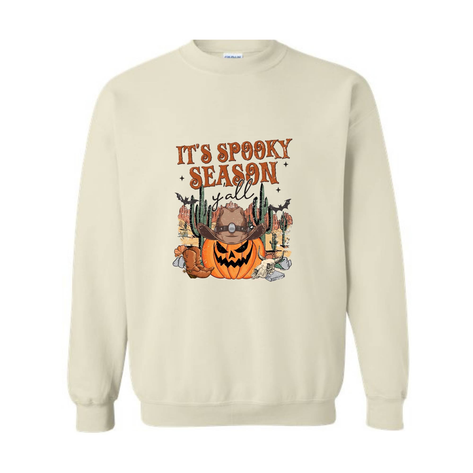 It's Spooky Season Y'all Sweatshirt, Western Halloween Sweater, Halloween Gift, Cowboy Shirt, Cowgirl Shirt, Pumpkin Sweatshirt, Spooky Tee