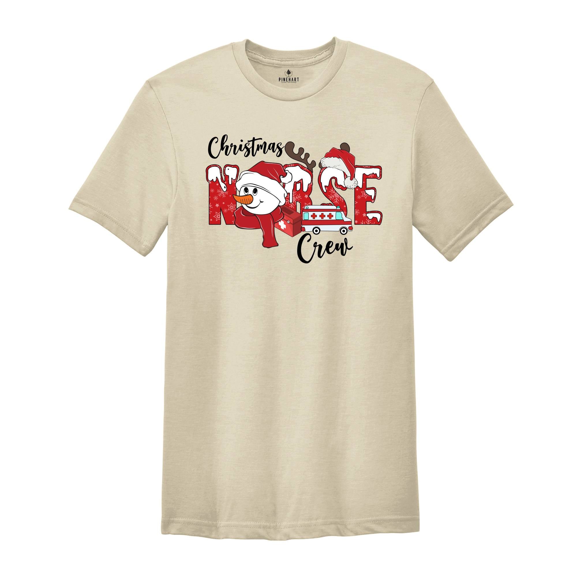 Christmas Nurse Crew Shirt, Matching Xmas Nurse Tee, Christmas Nurse Gift, ER Nurse Shirt, Nurse Vibes T-Shirt, Santa Nurse Tee