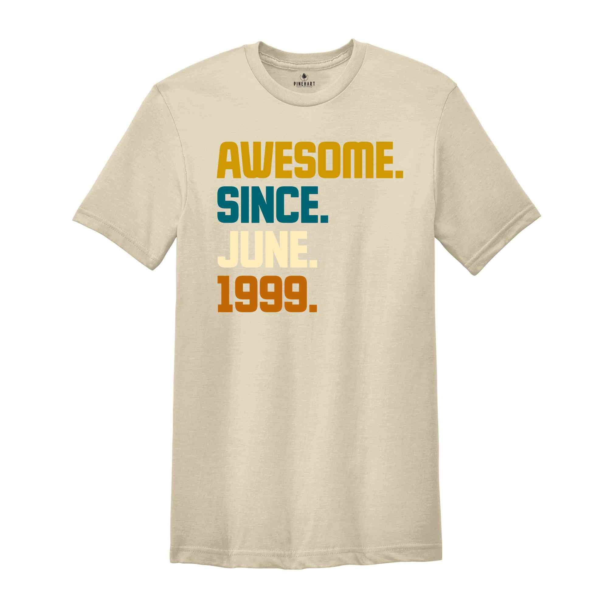 Awesome Since 1999 Shirt, 25th Birthday Idea, Birthday Gift For Him, 25th Birthday Gifts For Girls/Boys, Personalized Birthday T-shirt