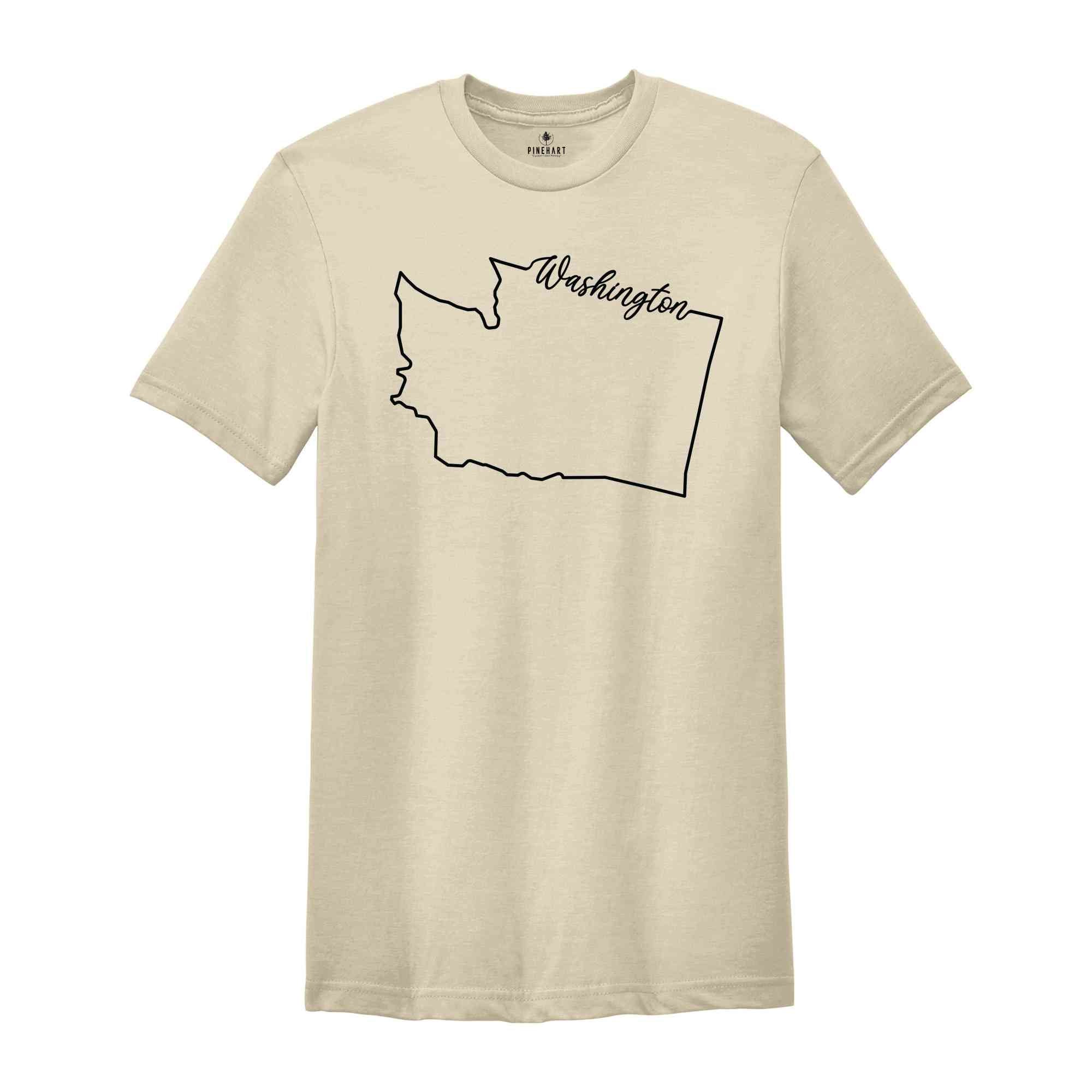 Washington State Shirt, The USA State Shirt, Washington USA Shirt, Washington Map Outline Shirt, US Outline Shirt, United States Shirt