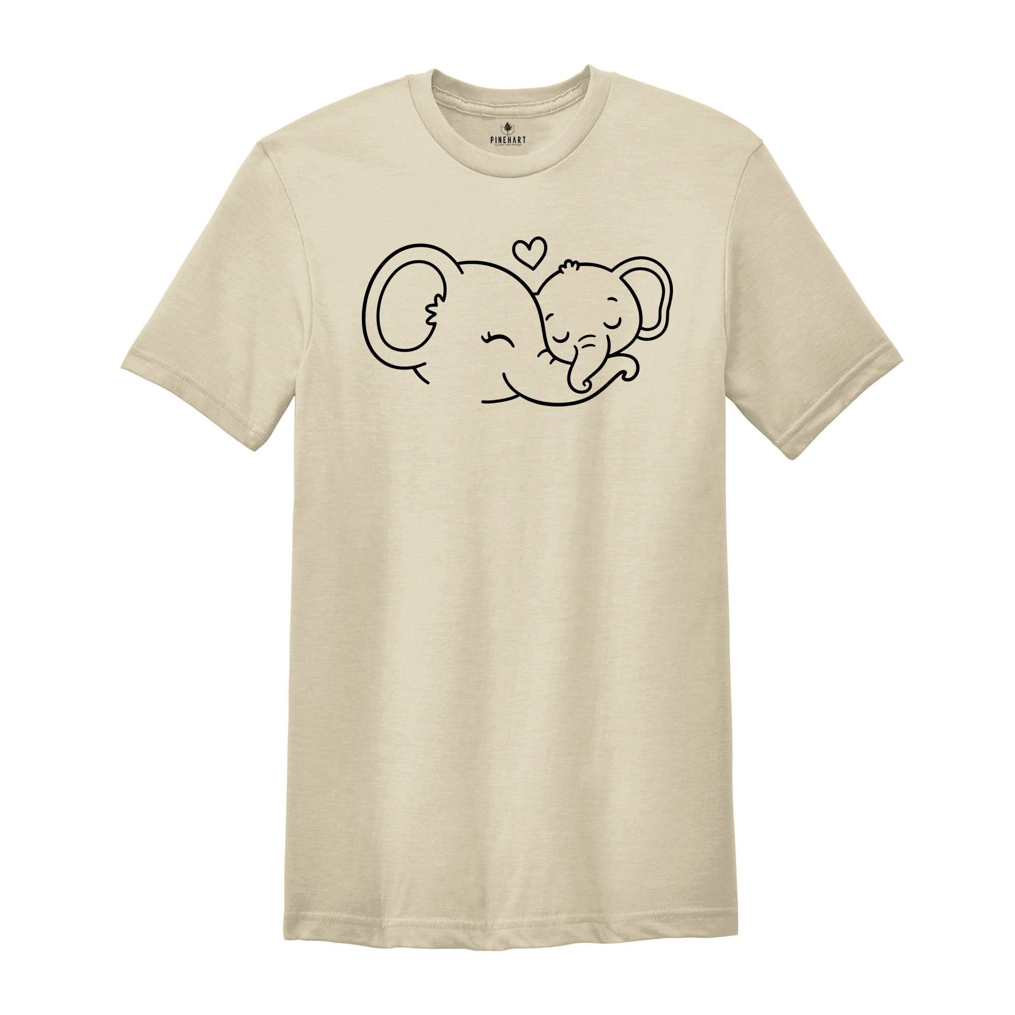 Mama Elephant Shirt, Mom And Baby Shirt, Gift for Mom, Animal Nature Lover Shirt, Elephant Lover Shirt, Funny Mom Shirt