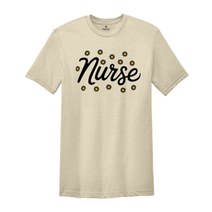 Floral Nurse shirt, Nurse Practitioner, RN Registered Nurse Shirt, CRNA Shirt, Gift for Nurse appreciation, ER Nurse Shirt