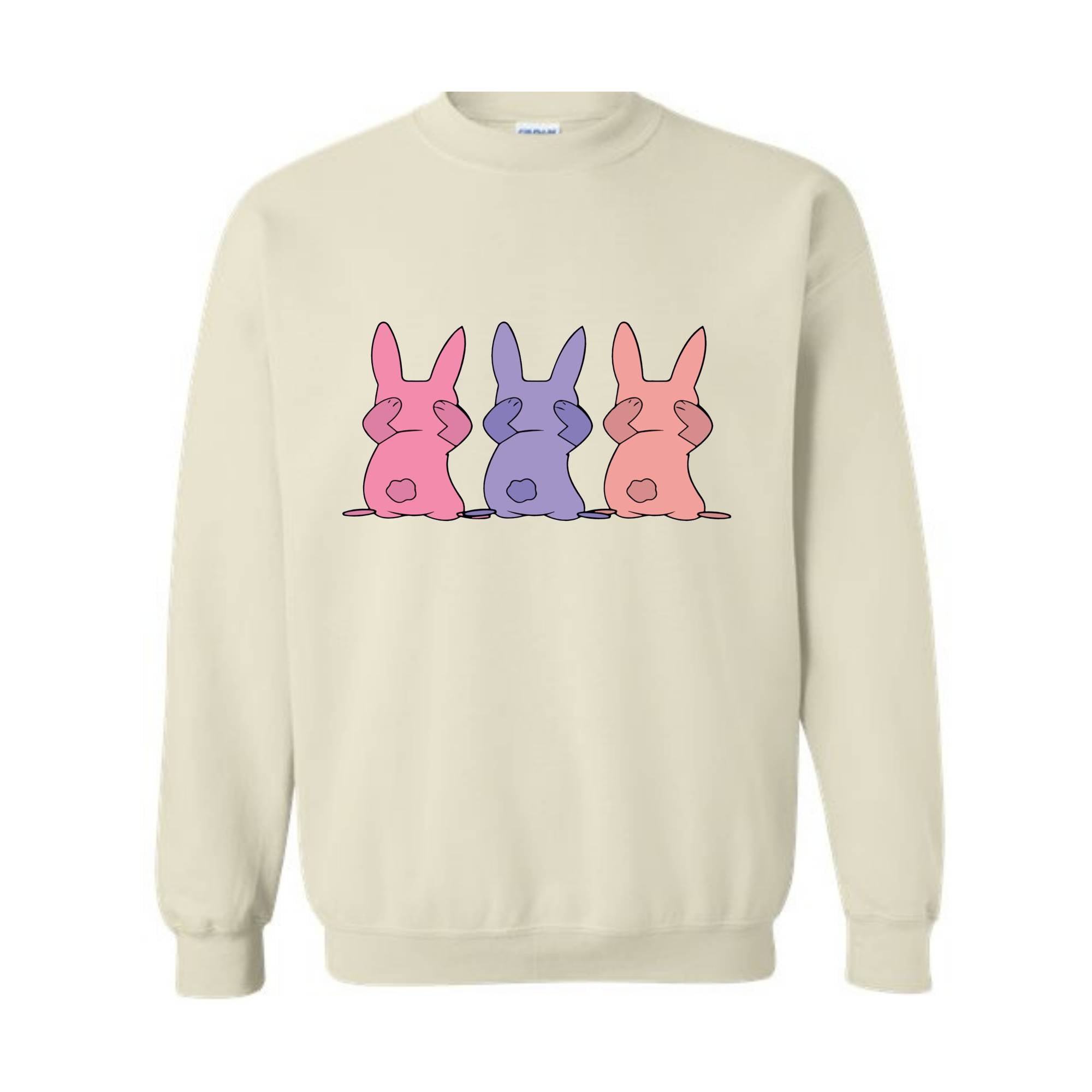 Three Rabbits Sweatshirt, Animal Sweatshirt, Wildlife Sweatshirt, Hipster Bunny Sweater, Bunny Hoodie