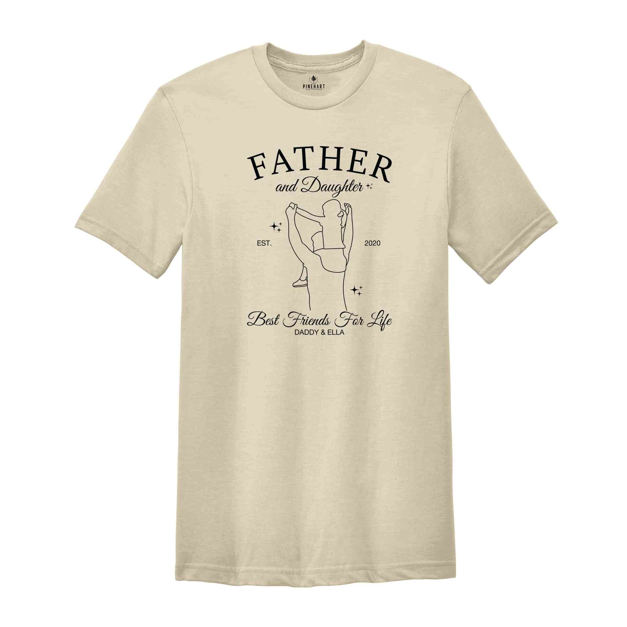 Custom Portrait Father's Day Shirt, Daddy And Me Matching Shirts, Personalized Father And Daughter Shirt, Father Day Gifts