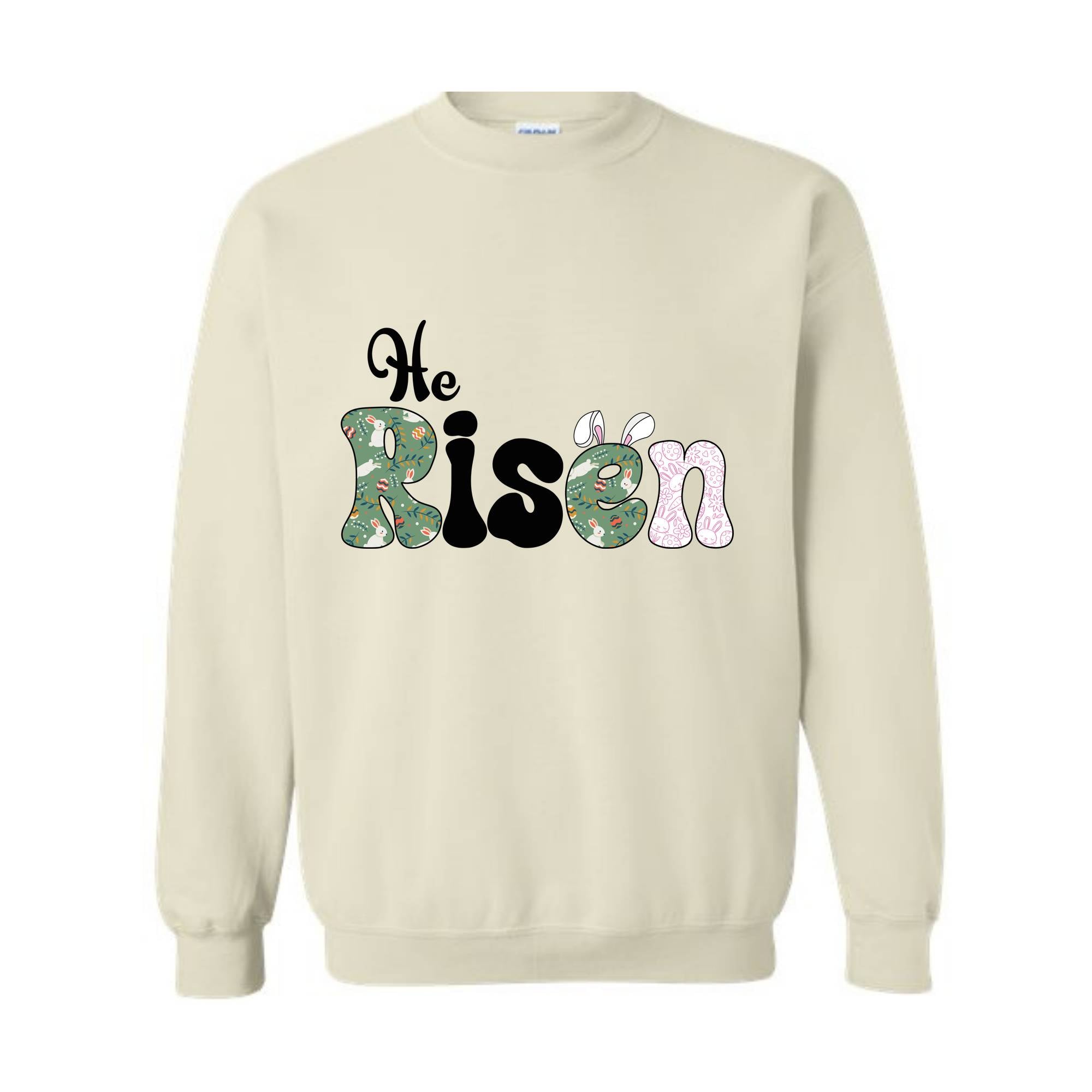 He Is Risen Easter Sweatshirt, Risen Sweatshirt, Easter Bible Verse Hoodie, Retro Easter Hoodie, Religious Sweatshirt, Christian Apparel