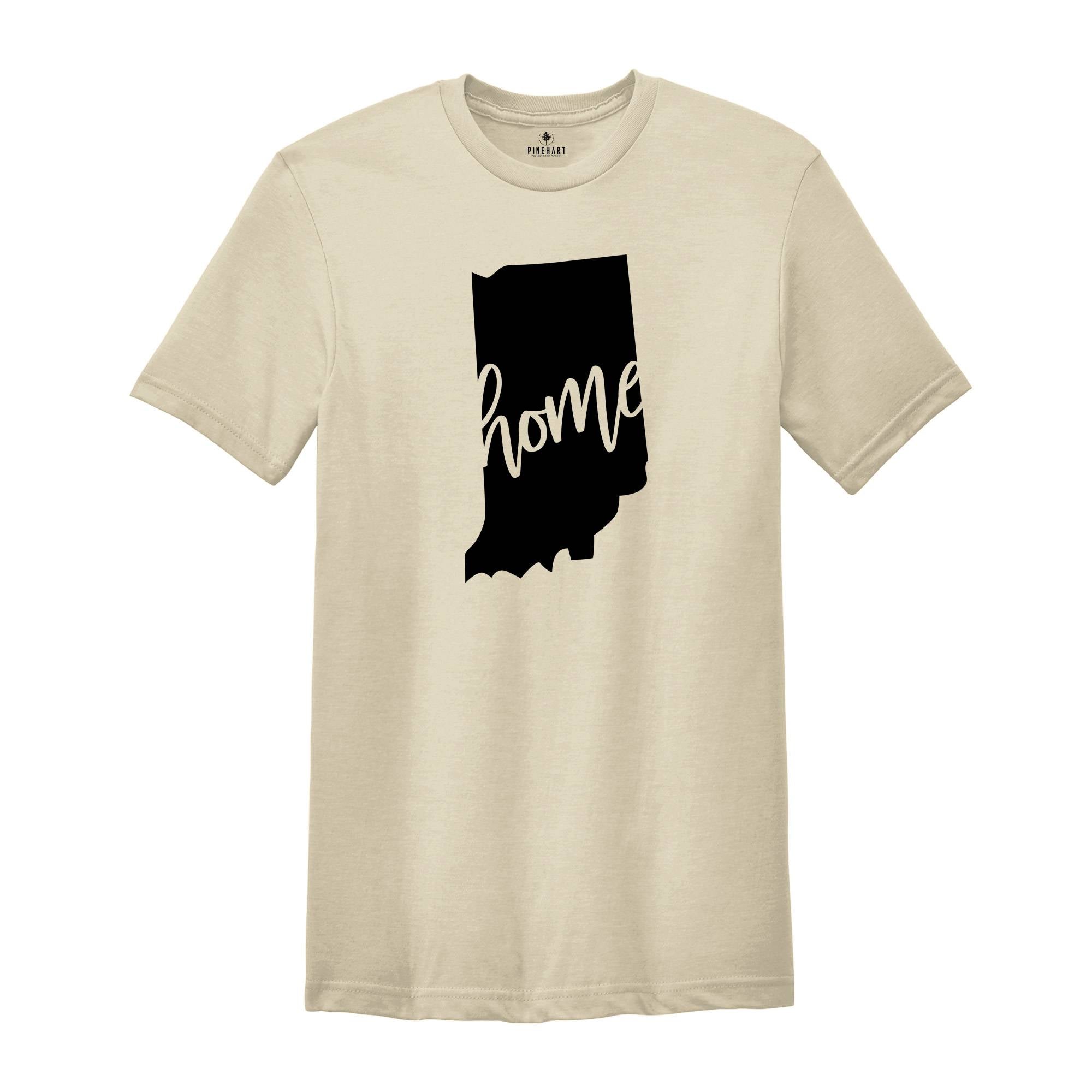 Indiana State Shirts, Indiana State Map Shirt, Indiana Travel Gifts, Indiana Apparel, Indiana Clothing, Indiana Travel T-Shirt