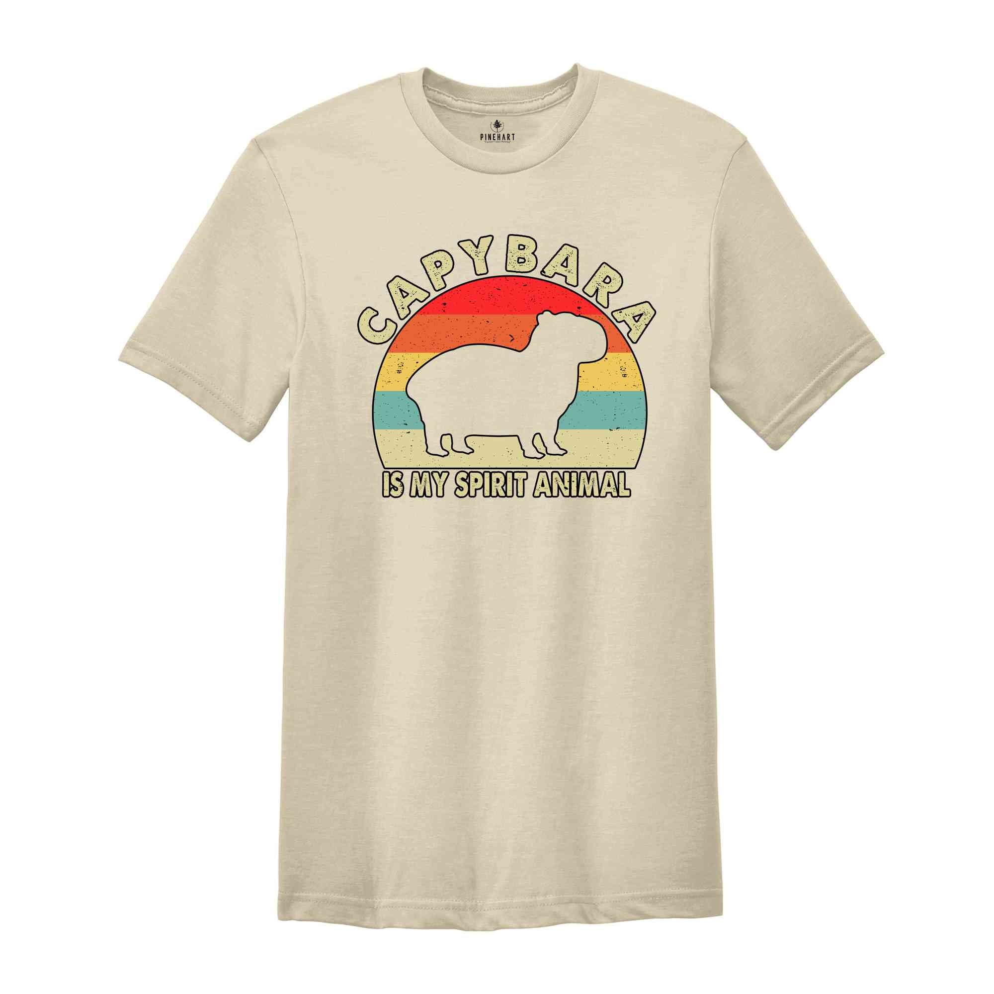 Retro Capybara Shirt, Vintage Capybara Tee, Animal Shirt, Cute Capybara Gift, Humorous Shirt, Funny Capybara T-Shirt, Pet Lover Gift