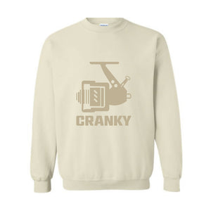 Cranky Sweatshirt, Gift for Husband, Fish Lover