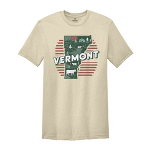 Retro State Of Vermont Shirt, State Of Vermont Shirt, State Shirt, Vermont Shirt, Vermont Lover Shirt, Family Trip Shirt, Travel Shirt