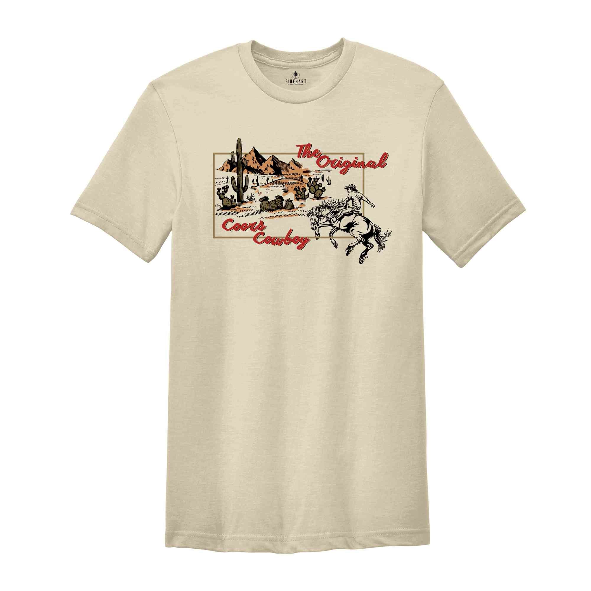 The Original Coors Cowboy T-Shirt, Rodeo Club Shirt, Coors Cowboy Tee, Original Coors Shirt, Western Style Tee