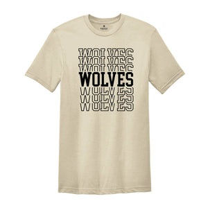 Team Mascot Shirt, Wolves Team Shirt, Wolves Team Spirit Shirt, Wolves Fan Shirt, Wolves School Shirt, Wolves School Spirit