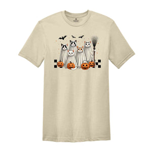 Halloween Ghost Cats Shirt, Halloween Cat Shirt, Ghost Cat Shirt, Cat Mama Shirt, Cat Lover Gift, Spooky Season Shirt, Ghost Shirt