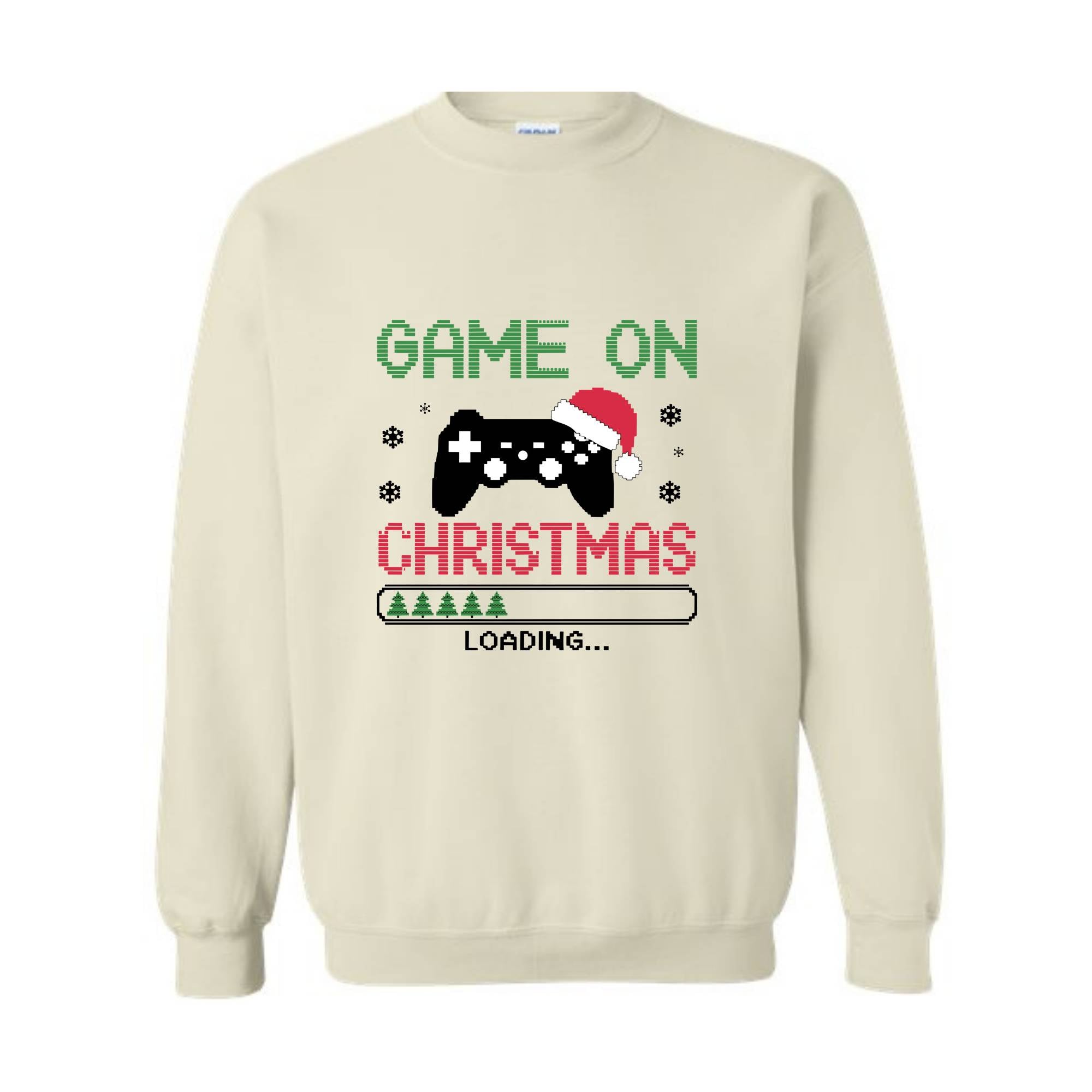 Game On Christmas Loading Sweatshirt, Christmas Gaming Hoodie, Gamer Christmas Gift, Game Controller Hoodie, Gamer Hoodie, Game Player Tee