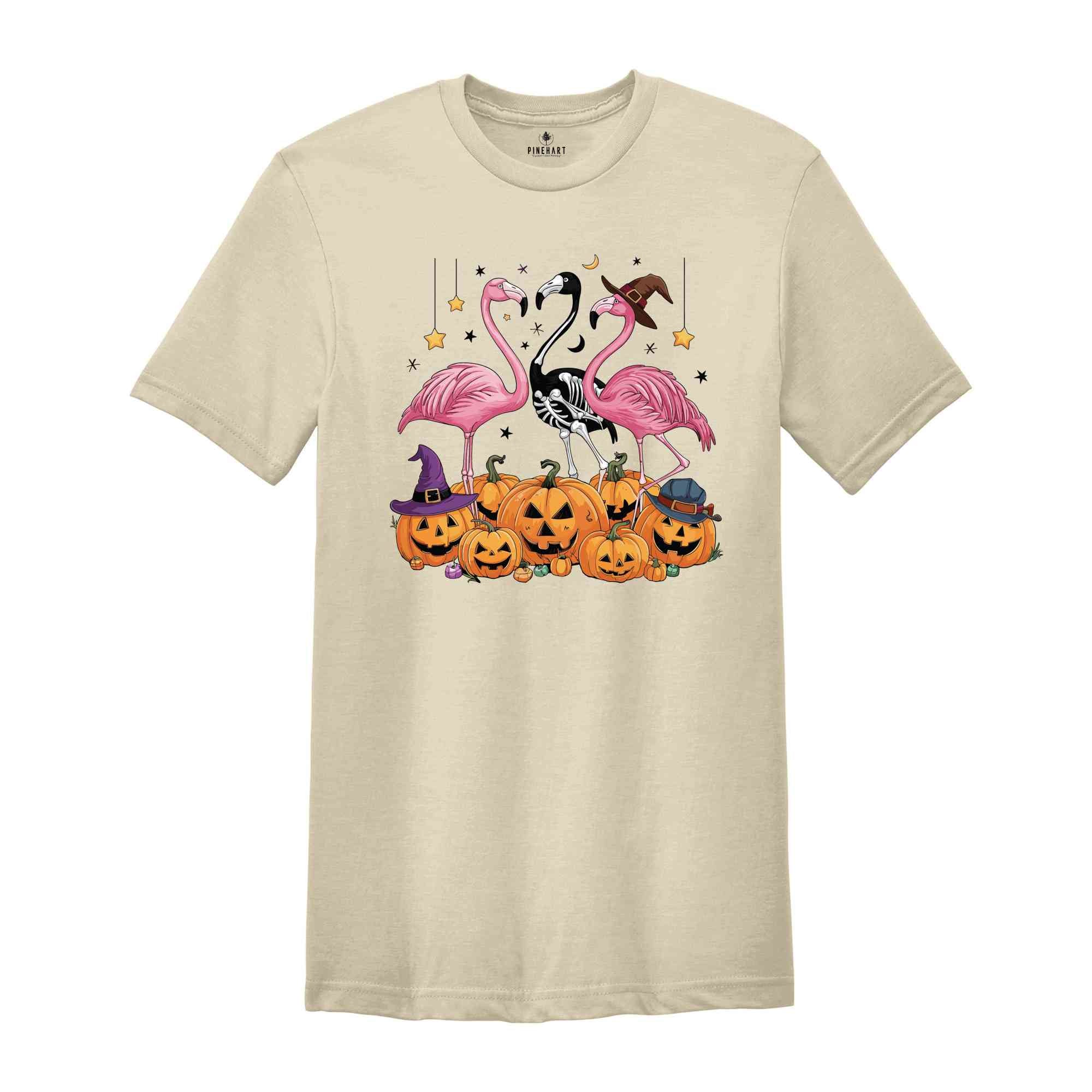 Halloween Flamingo shirt, Halloween Shirt, Happy Halloween, Retro Spooky Season, Pumpkin Patch Shirt, Flamingo Halloween T-shirts