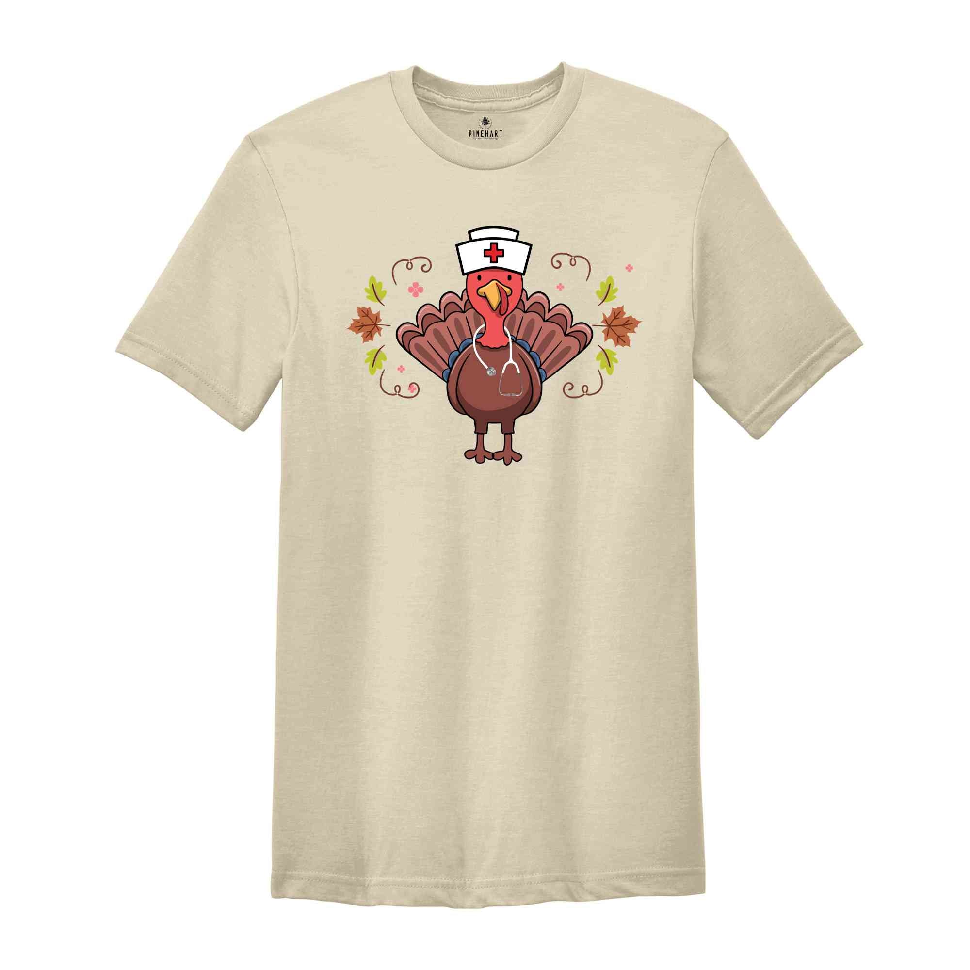 Nurse Turkey Shirt, Thanksgiving Nurse Shirt, Nurse T-Shirt, Gift for Nurse, Fall Nurse Shirt, Turkey Apparel, Cute Turkey Shirt