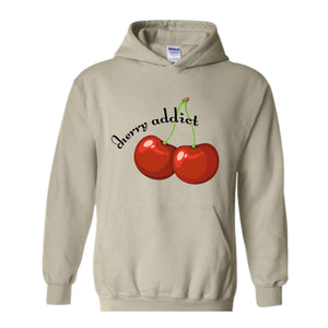 Cherry Addict Hoodie, Cherry Hoodie, Vintage Inspired Cherry Hoodie for Women, Cherries Hoodie, Cherries Hoodie