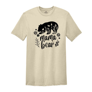 Mama Bear Shirt, Wild Animal Shirt, Gift For Mom, Flower Shirt, Bear Shirt, Floral Bear Shirt, Animal Shirt