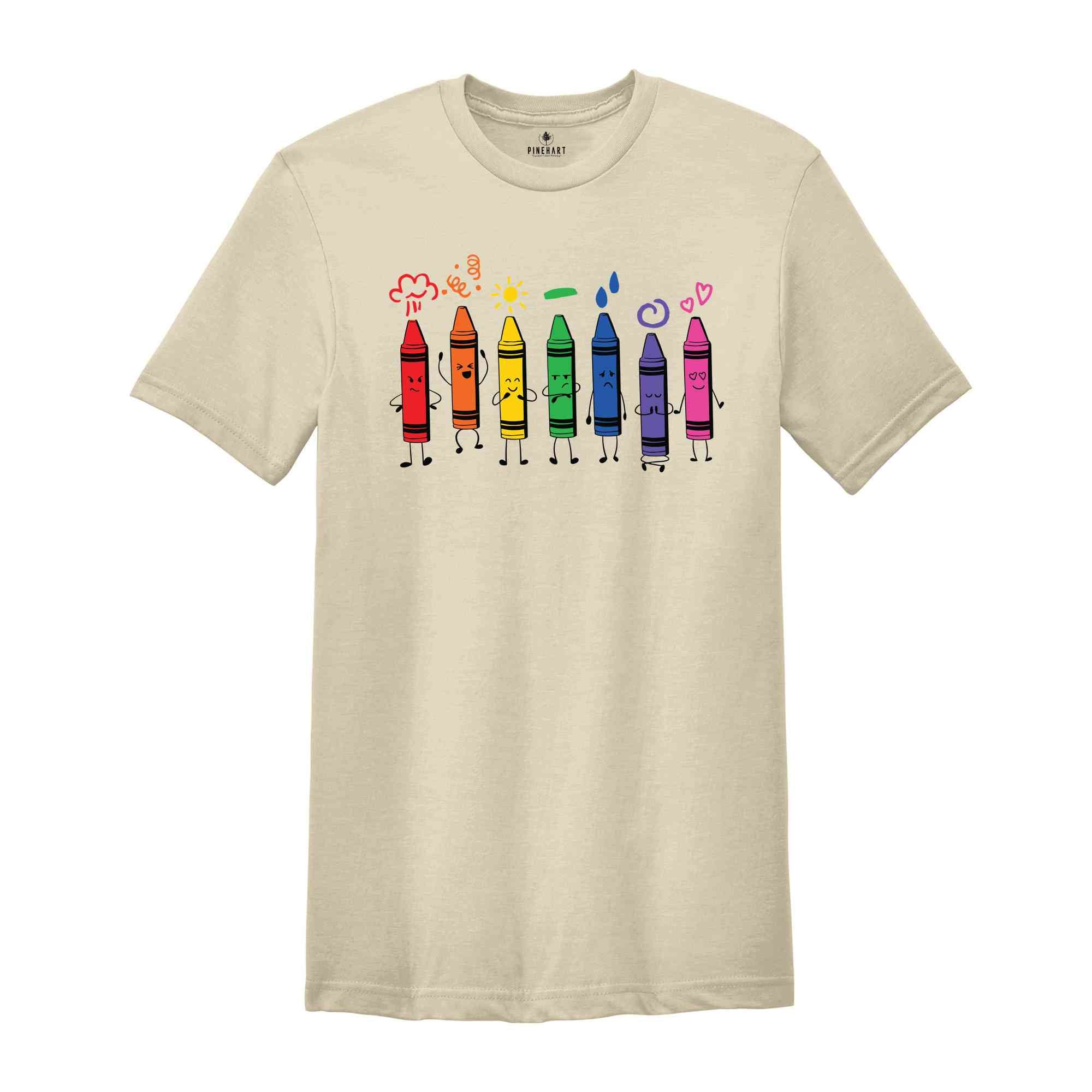 Cute Crayons Shirt, Crayons Teacher Tee, Art Teacher Shirt, Kindergarten Teacher, Teacher Life Shirt, Gifts For Teachers