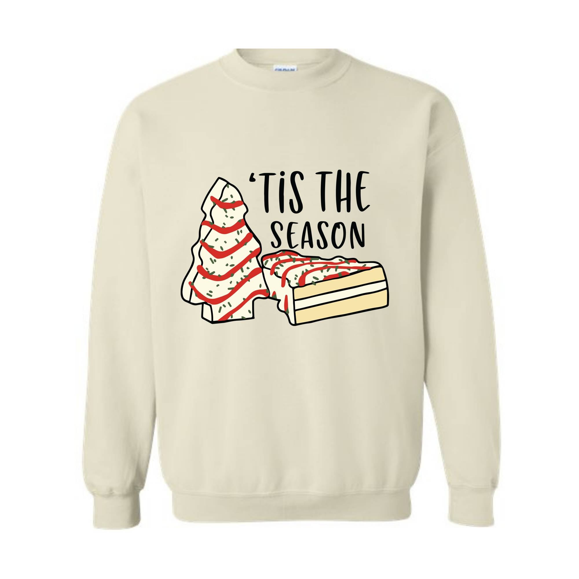 'Tis The Season Sweatshirt, Christmas Season Hoodie, Christmas Sweatshirt, Christmas Cake Sweater, Funny Christmas Gifts