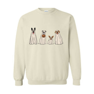 Ghost Dogs Sweatshirt, Halloween Sweatshirt, Halloween Dog Sweatshirt, Fall Sweatshirt, Pumpkin Sweatshirt, Spooky Season Sweatshirt