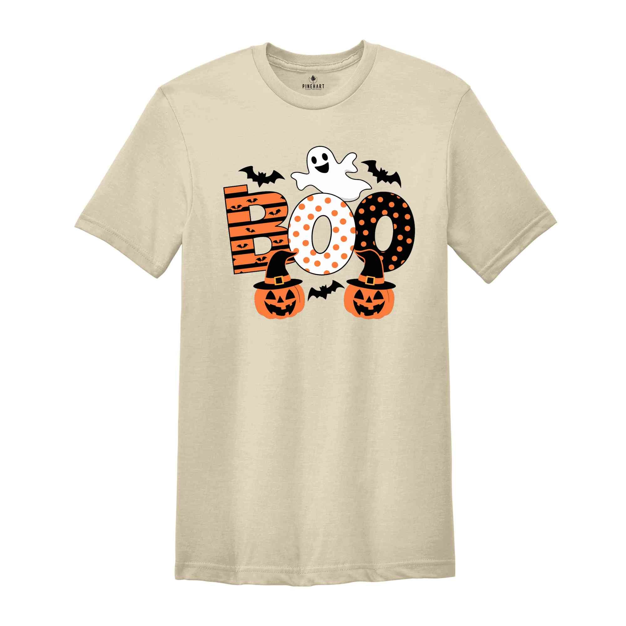 Boo Halloween Shirt, Ghost Halloween Shirt, Halloween Shirt, Trick Or Treat Shirt, Spooky Vibes Shirt, Pumpkin Shirt