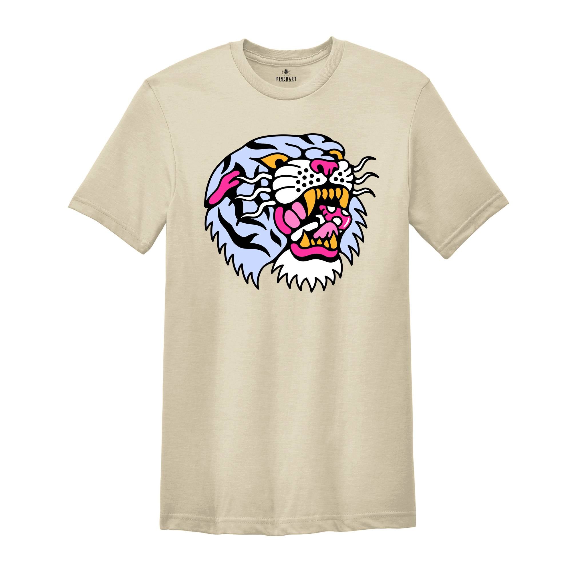 Tiger Shirt, Vintage Tiger Shirt, Tiger T-Shirt, Tiger Gift, Tiger Outfit, Tiger Face Shirt, Tiger Face Tee, Animal Shirts