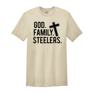 God Family Steelers Shirt, Family Matching Shirt, Christian Shirt, God Shirt, Steelers Shirt, Matching Shirt, Christian Gift, Family Gift