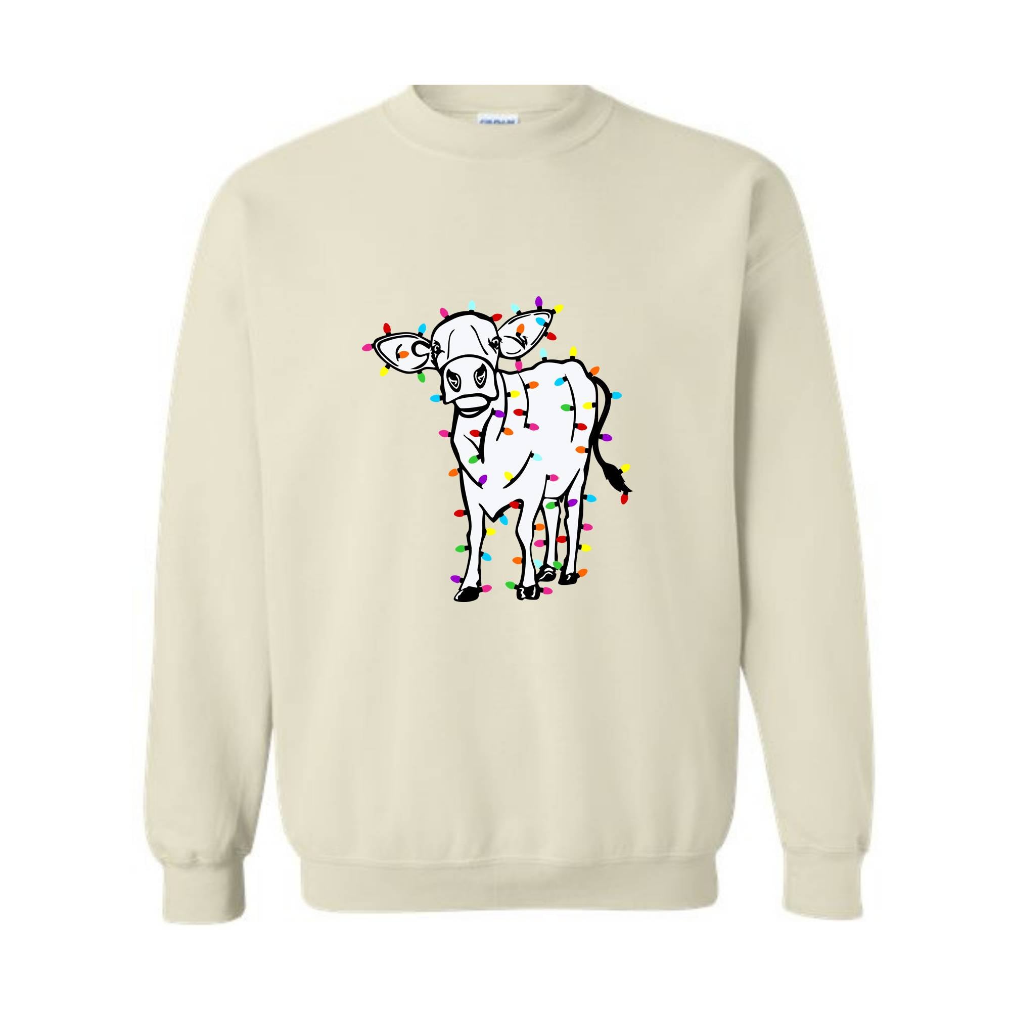 Christmas Highland Cow Sweatshirt, Christmas Animals Sweatshirt, Farm Cow Sweater, Farmer Christmas Sweatshirt